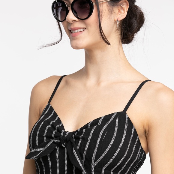 Bow Front Culotte Jumpsuit - Picture 2 of 4